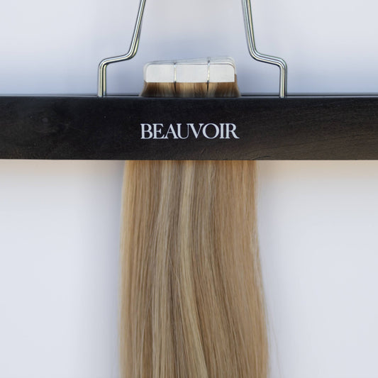 Tape-In 24" 55g Pro Blend Hair Extensions - #4/27 Chocolate Brown Highlight